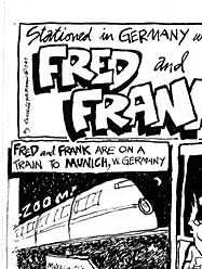stationed in germany with fred and frank, comics, cartoons