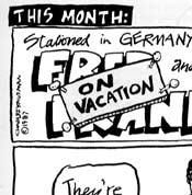 stationed in germany with fred and frank, comics, cartoons